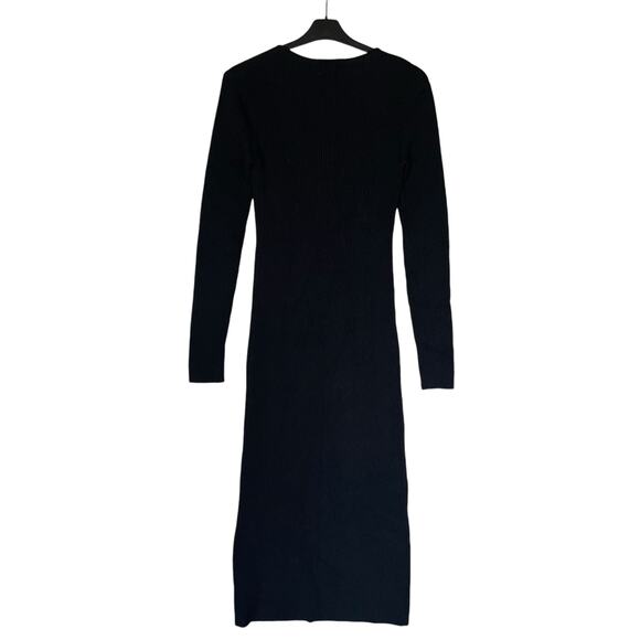 Ganni Sweater Dress Midi Ribbed Knit - Picture 6 of 7